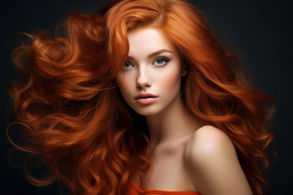 Orange-brown hair portrait adult photo. | Free Photo - rawpixel