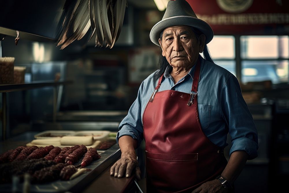 Senior native american man working shop small business. AI generated Image by rawpixel.