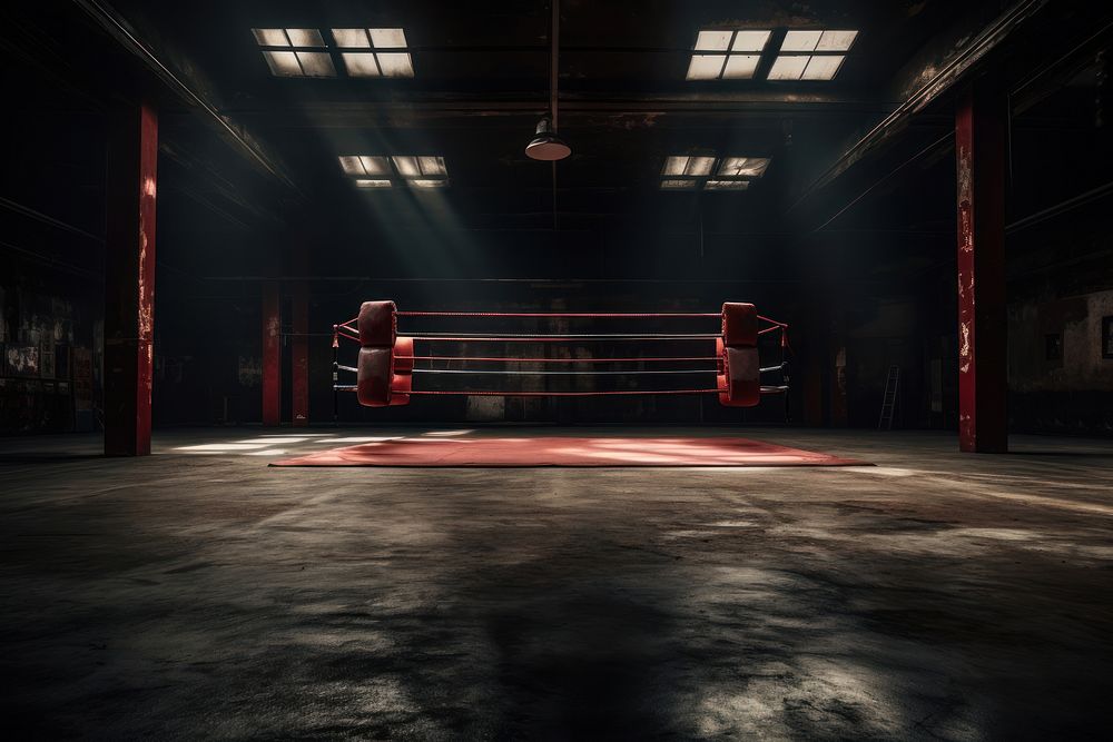 Boxing state sports light architecture. AI generated Image by rawpixel.