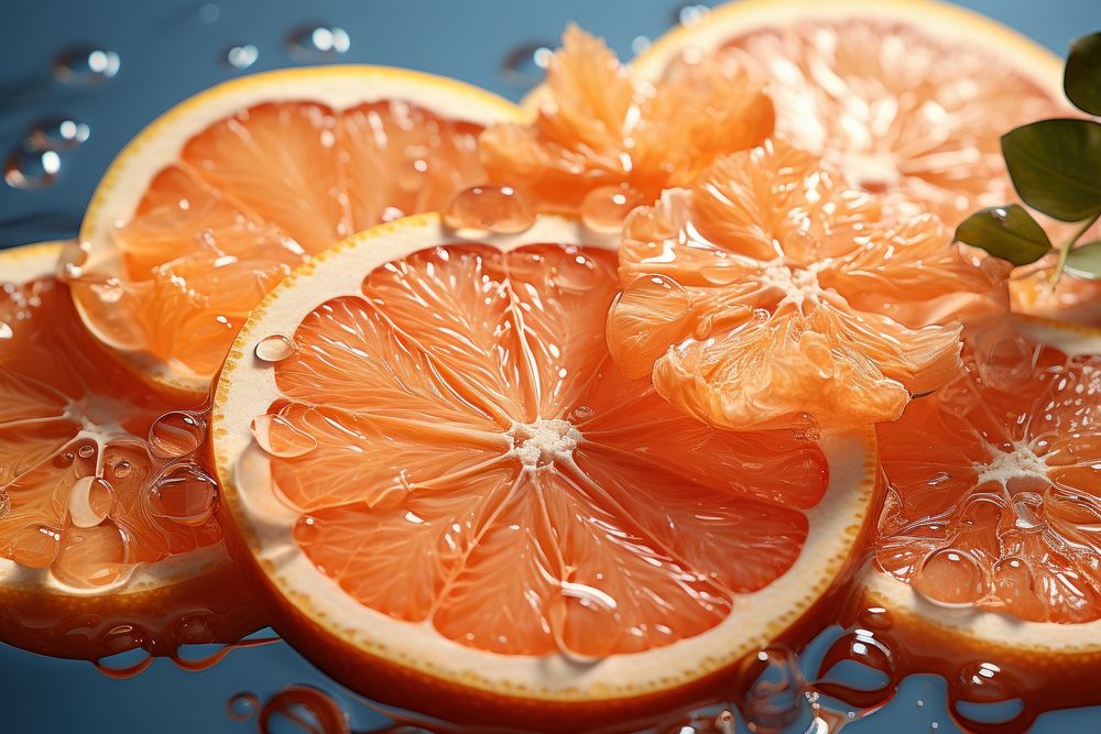 Orange slice grapefruit plant food. AI generated Image by rawpixel.
