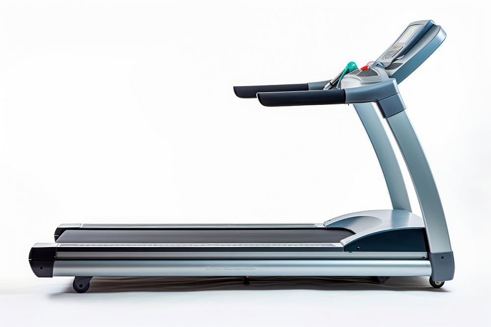 Treadmill RUN treadmill sports white background. AI generated Image by rawpixel.