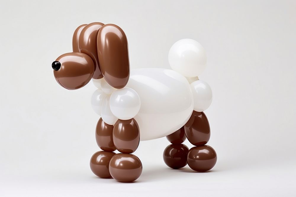 A dog balloon white cute. 