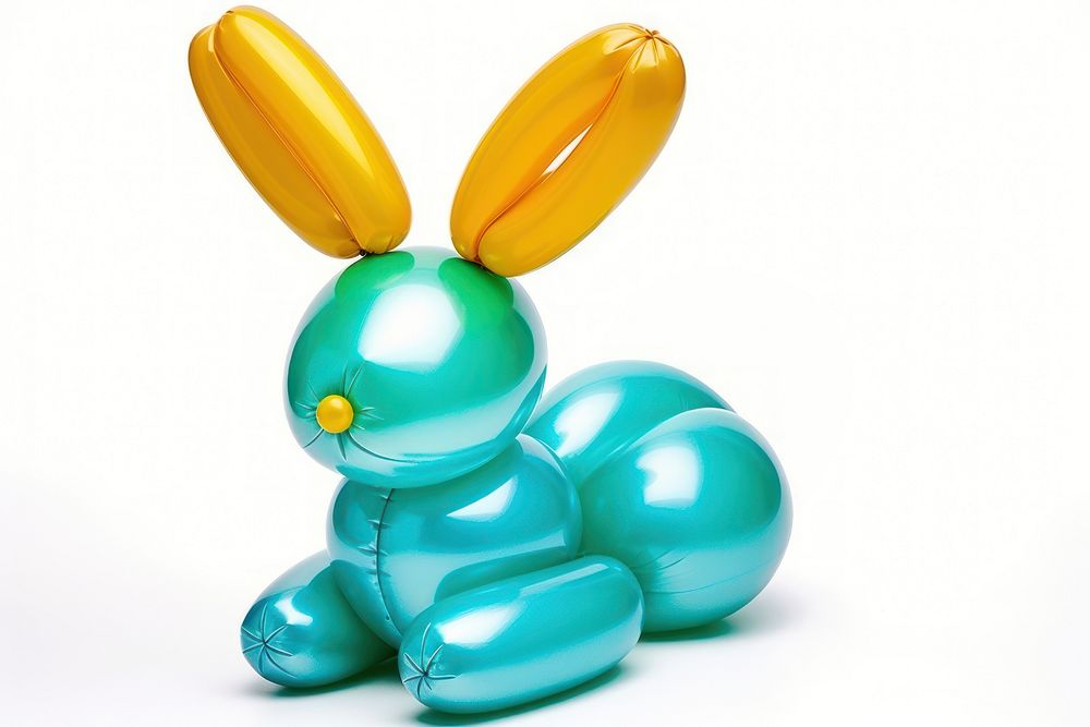 A rabbit balloon toy white background. AI generated Image by rawpixel.