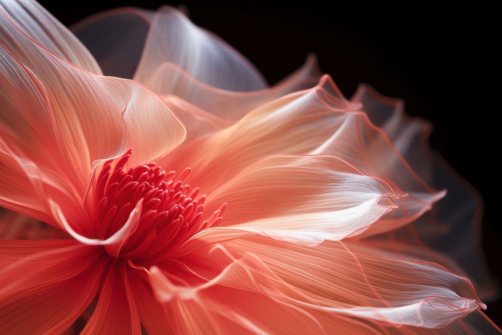 Red higanbana flower dahlia petal plant. AI generated Image by rawpixel.