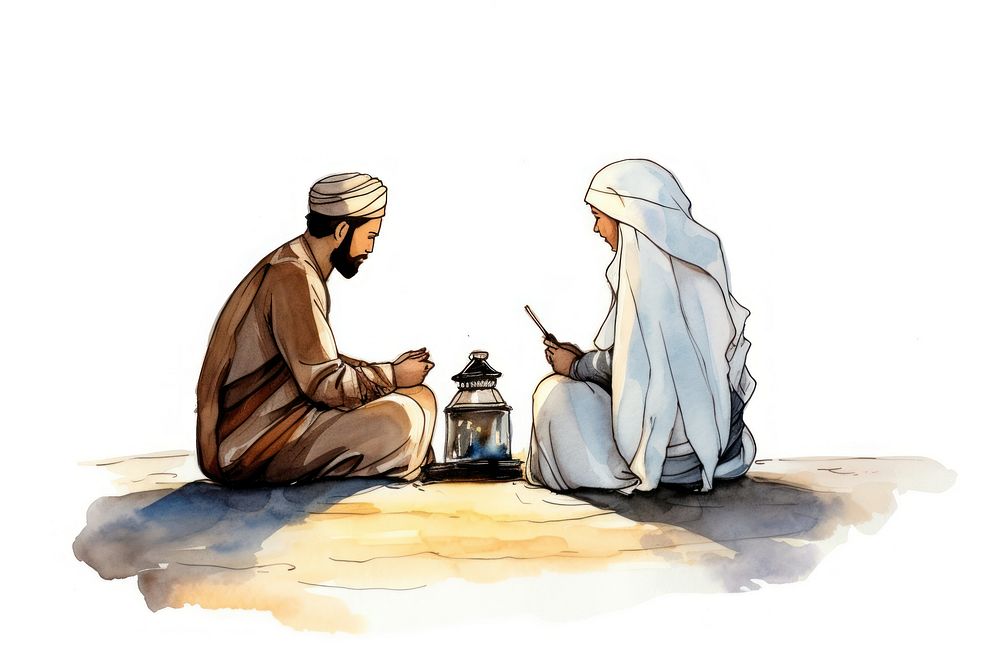 Ramadan dates sketch drawing cartoon. AI generated Image by rawpixel.