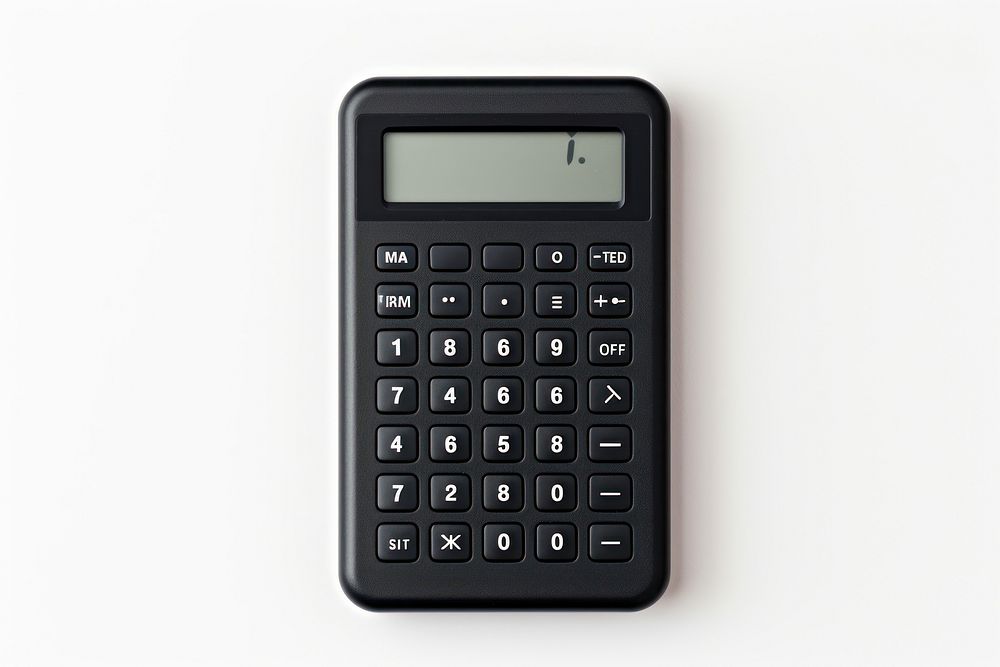 Calculator black white background mathematics. AI generated Image by rawpixel.