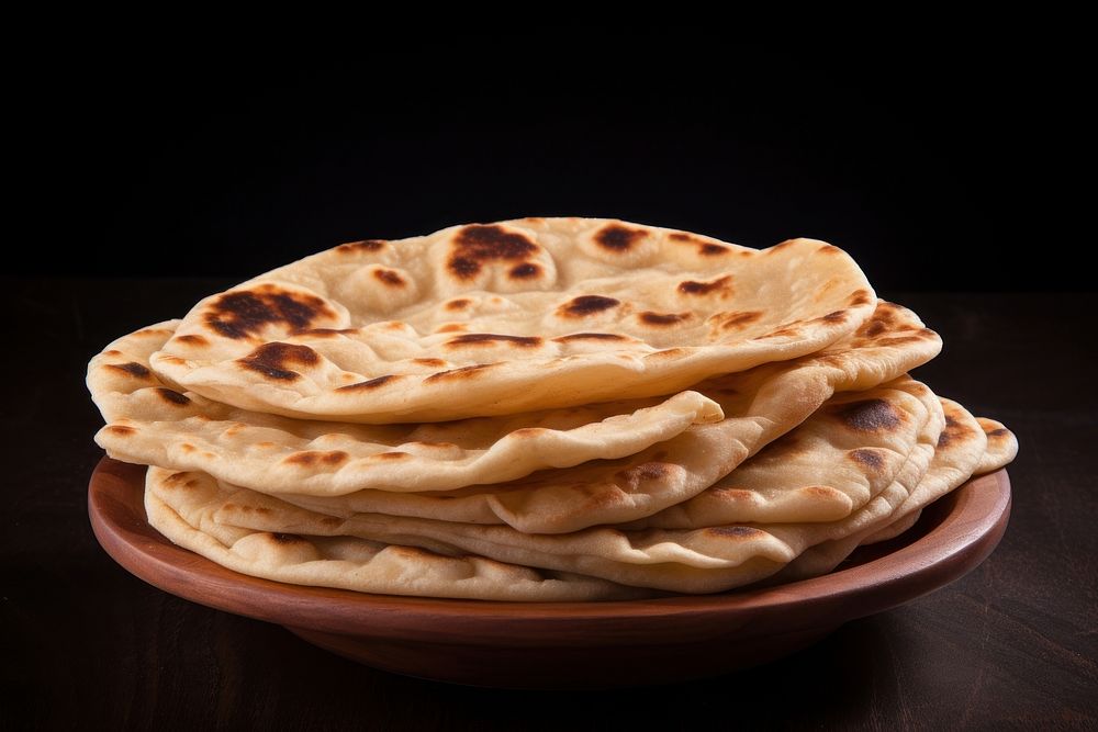 Roti food bread plate. AI generated Image by rawpixel.