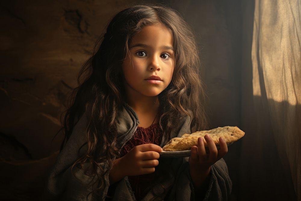 Native Peruvian girl portrait child photo. AI generated Image by rawpixel.
