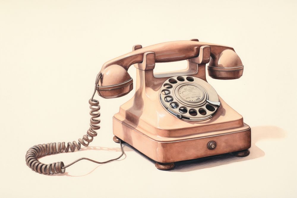 Telephone electronics technology nostalgia. AI generated Image by rawpixel.