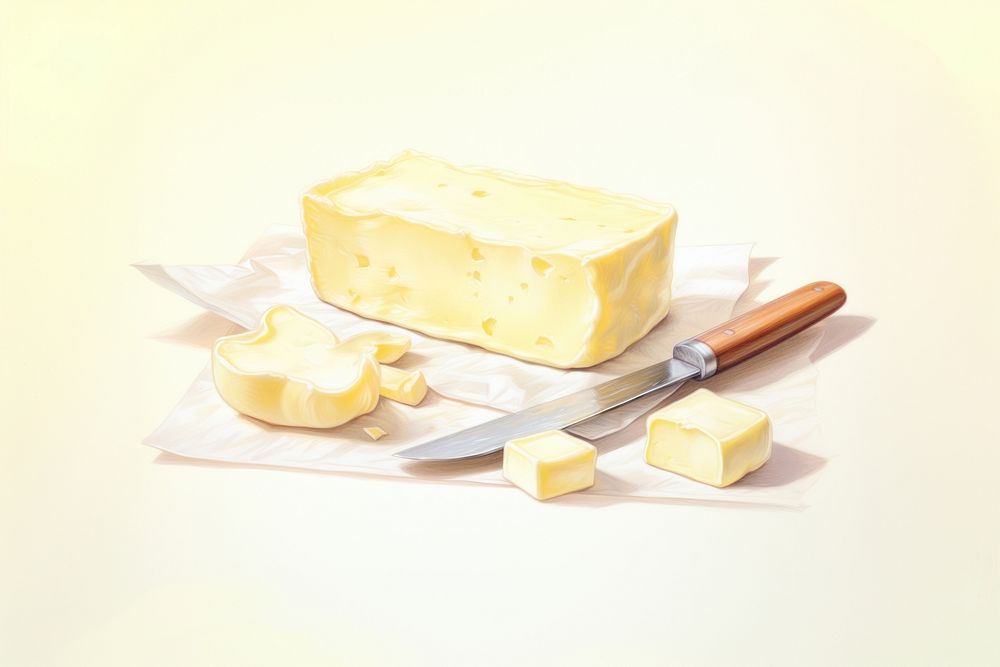 Butter in vintage product cheese food parmigiano-reggiano. AI generated Image by rawpixel.