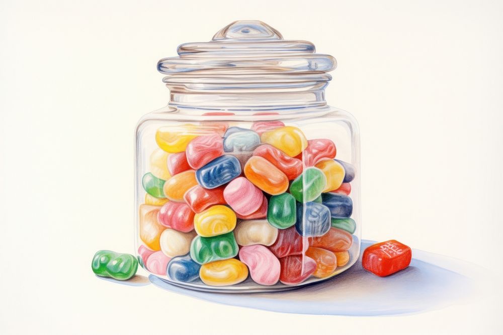 Candies in a jar confectionery candy food. AI generated Image by rawpixel.