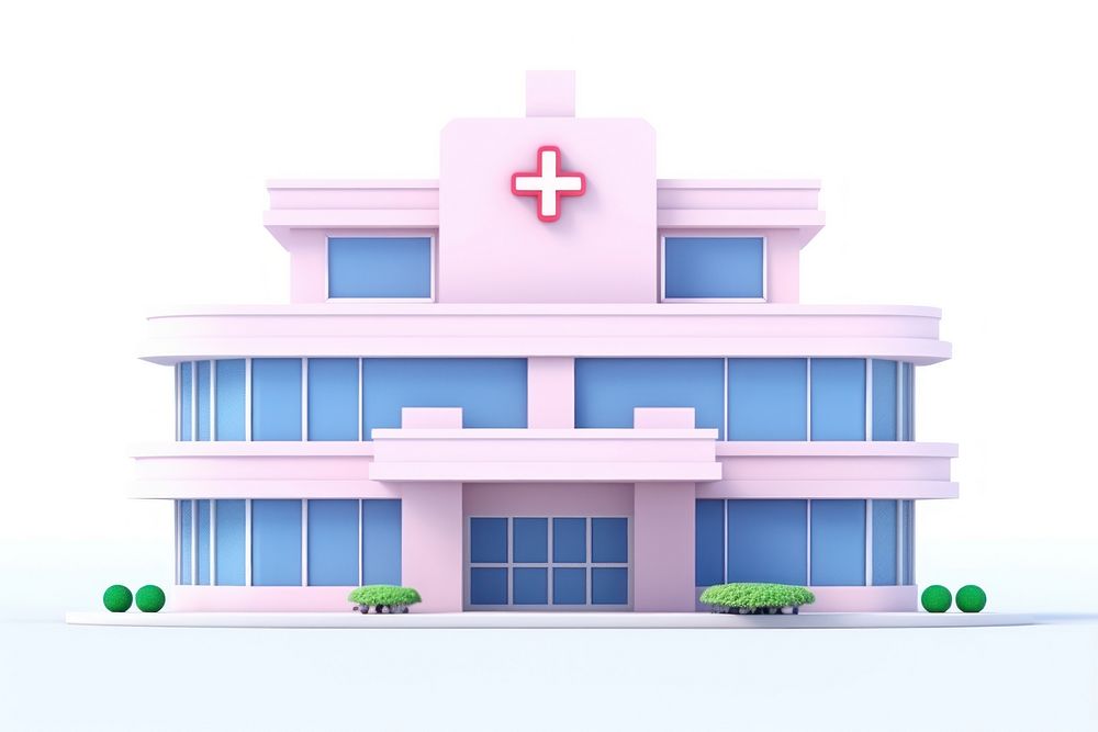 Hospital architecture building house. AI generated Image by rawpixel.