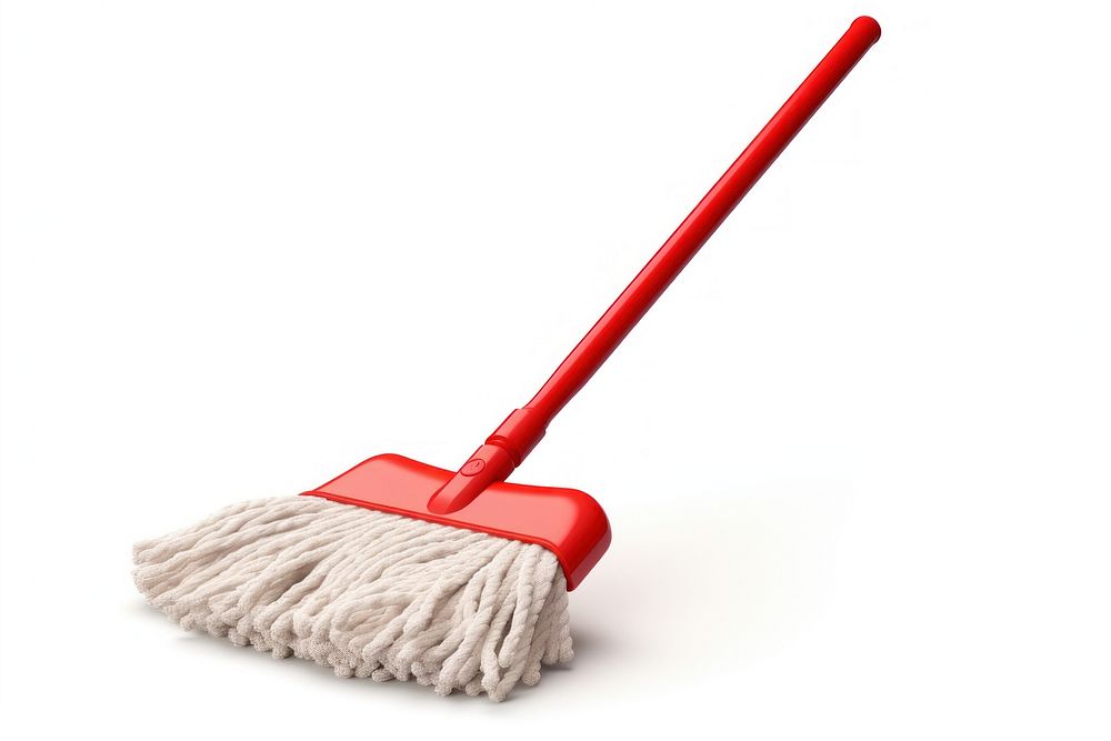 Mop cleaning broom white background. AI generated Image by rawpixel.