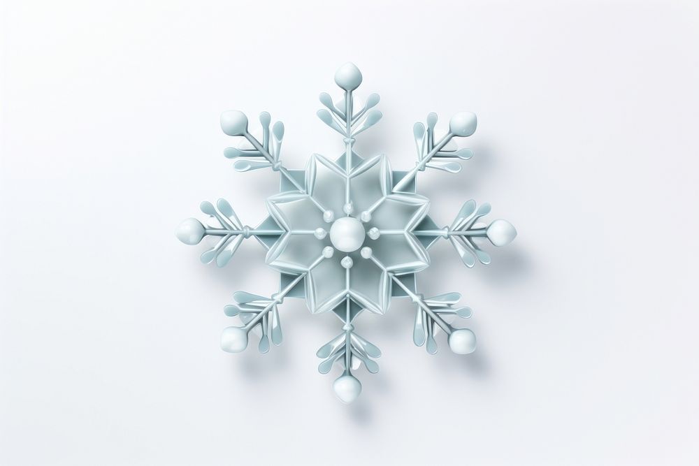 Cute snowflakes white white background celebration. AI generated Image by rawpixel.