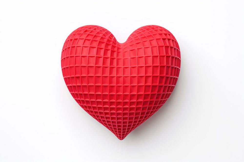 Heart shape red white background. AI generated Image by rawpixel.