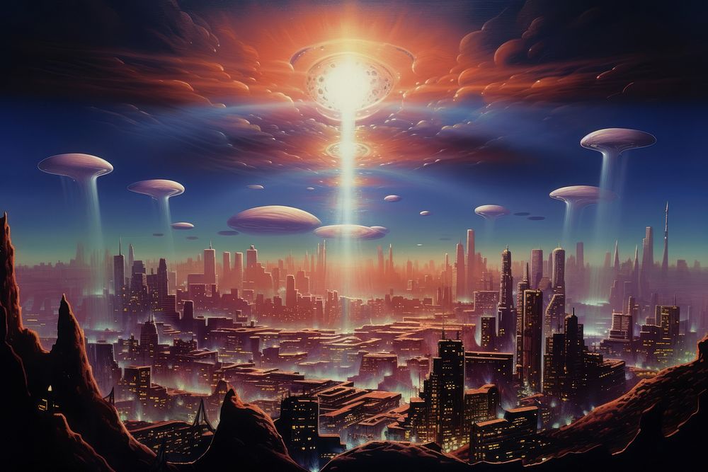 City architecture landscape cityscape. | Premium Photo Illustration