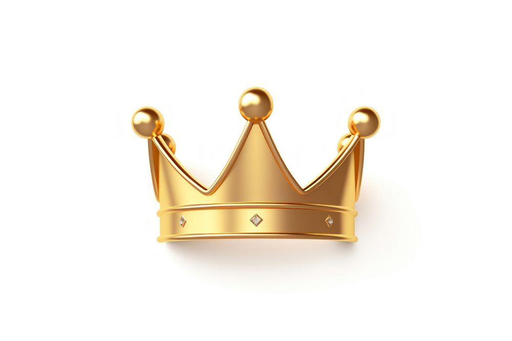 Gold crown icon jewelry white background accessories. AI generated Image by rawpixel.