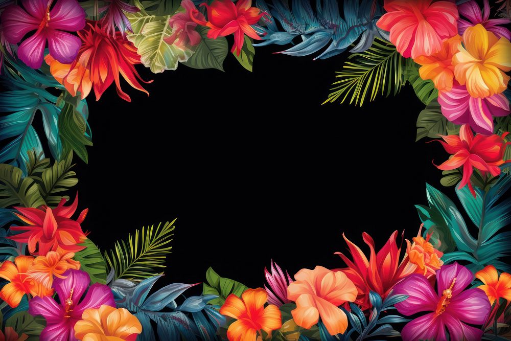 Tropical vibrant color outdoors pattern flower. AI generated Image by rawpixel.