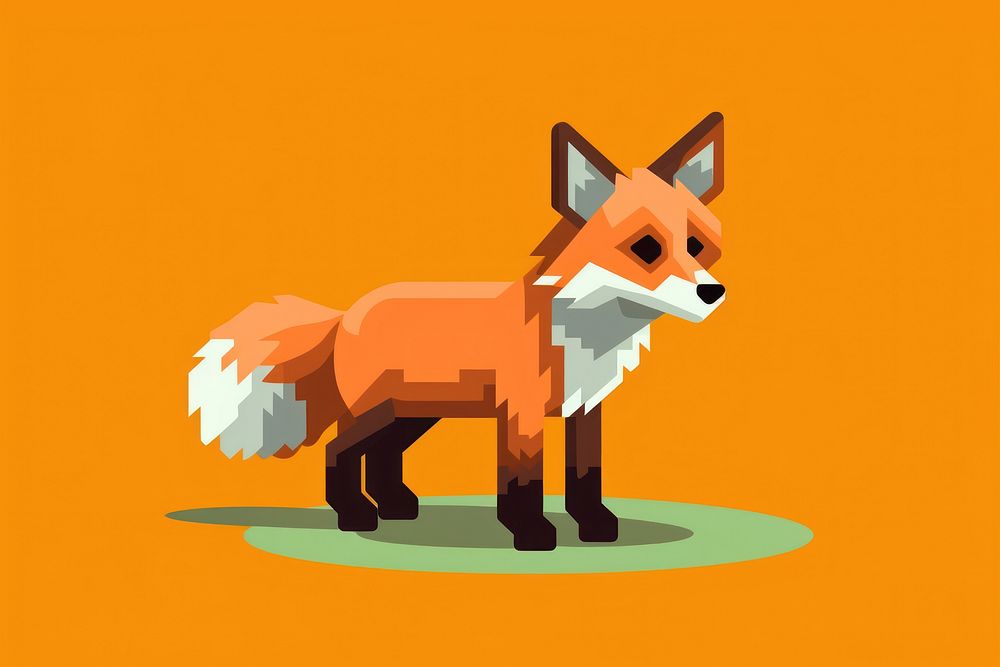 Fox cartoon animal mammal carnivora. AI generated Image by rawpixel.