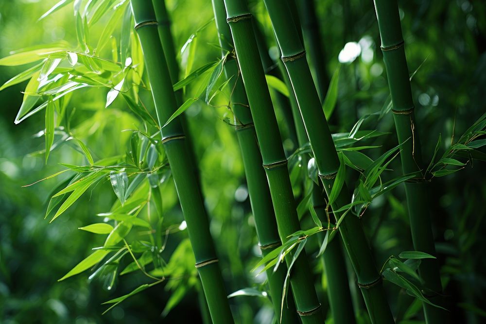 Bamboo forest vegetable plant tranquility. AI generated Image by rawpixel.