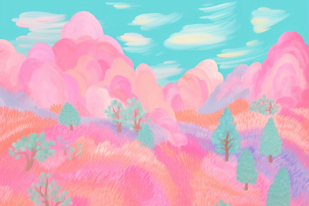 Nature landscape nature backgrounds painting. AI generated Image by rawpixel.
