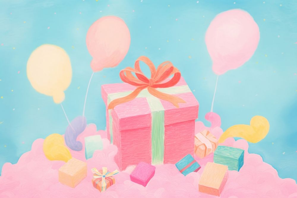 Birhday gift backgrounds balloon celebration. AI generated Image by rawpixel.