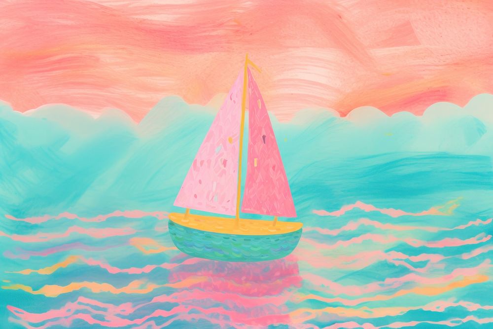 Sailing boat art backgrounds sailboat. AI generated Image by rawpixel.