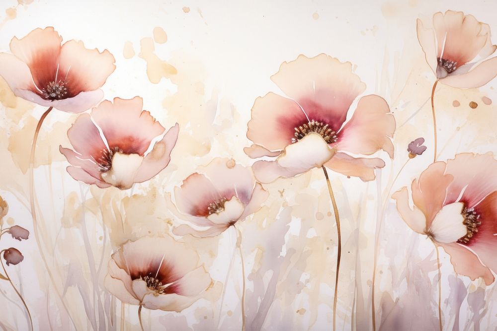 Flower field painting pattern petal. AI generated Image by rawpixel.