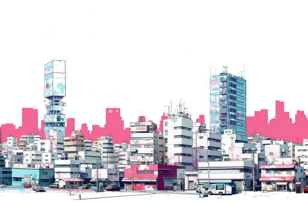 Small city architecture metropolis cityscape. AI generated Image by rawpixel.