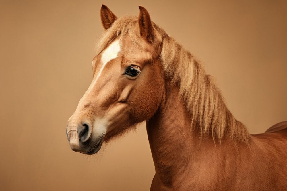 Fawn horse animal mammal livestock. AI generated Image by rawpixel.