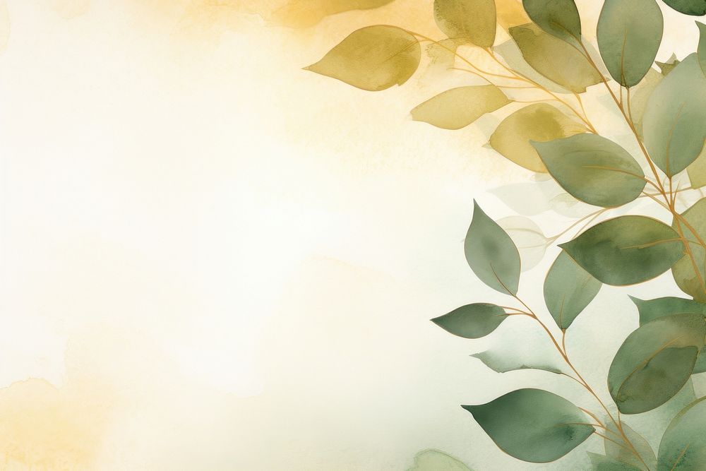 Green leaf backgrounds painting pattern. AI generated Image by rawpixel.