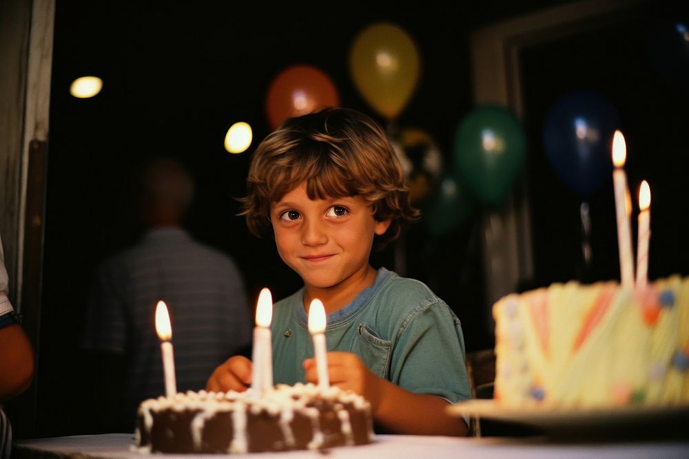 Birthday party dessert candle child. AI generated Image by rawpixel.