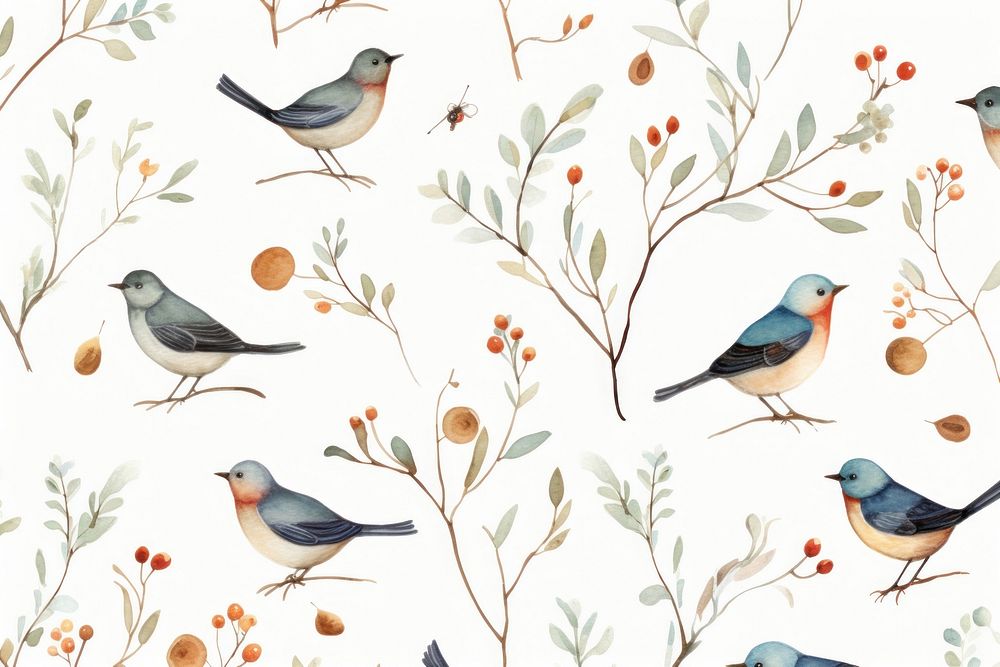 Bird pattern backgrounds wallpaper. AI generated Image by rawpixel.