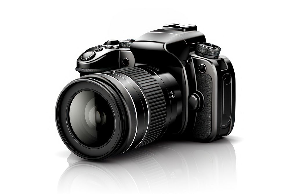 Black digital camera black white background photographing. AI generated Image by rawpixel.