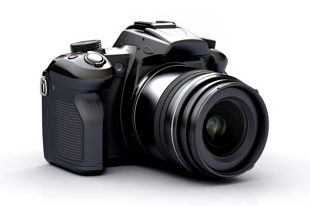 Black digital camera black white background photographing. AI generated Image by rawpixel.