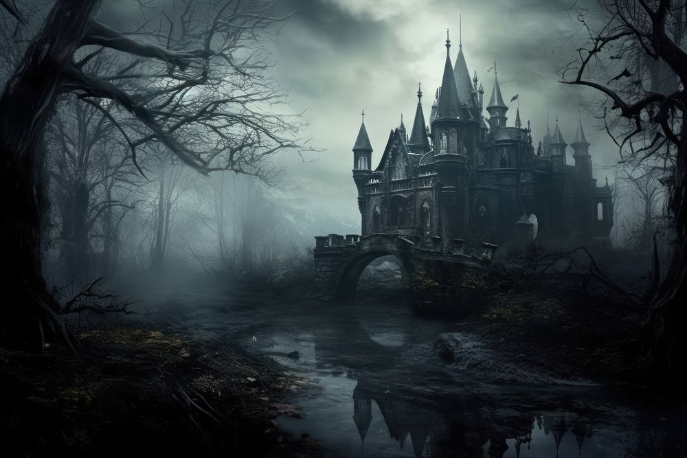 Gothic castle outdoors nature spirituality. AI generated Image by rawpixel.