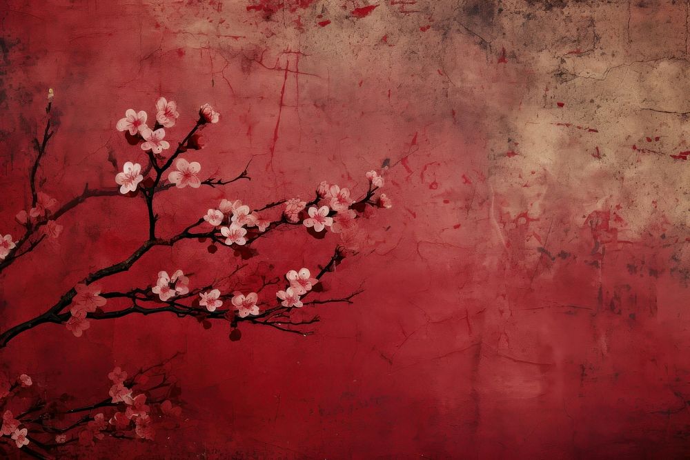 Flower backgrounds painting blossom. AI generated Image by rawpixel.