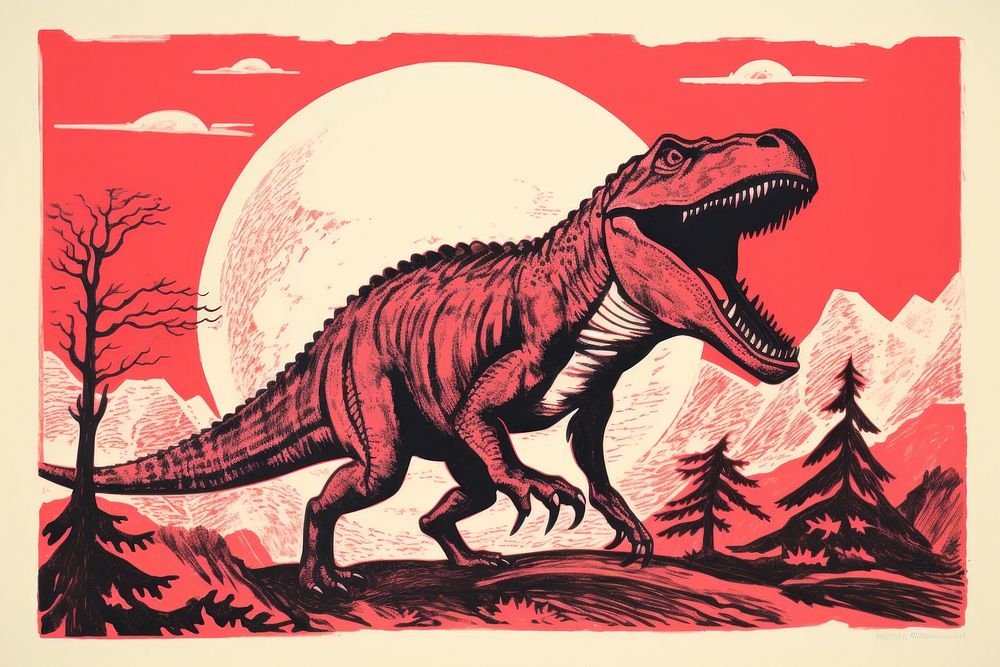 Dinosaur nature animal representation. AI generated Image by rawpixel.