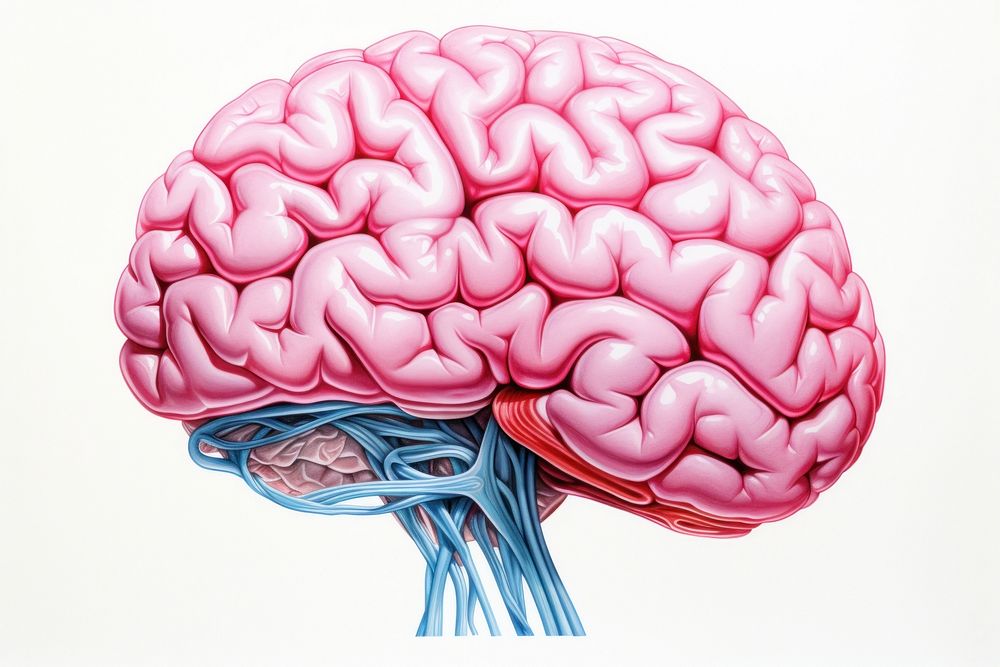 Human brain drawing outdoors medical. AI generated Image by rawpixel.