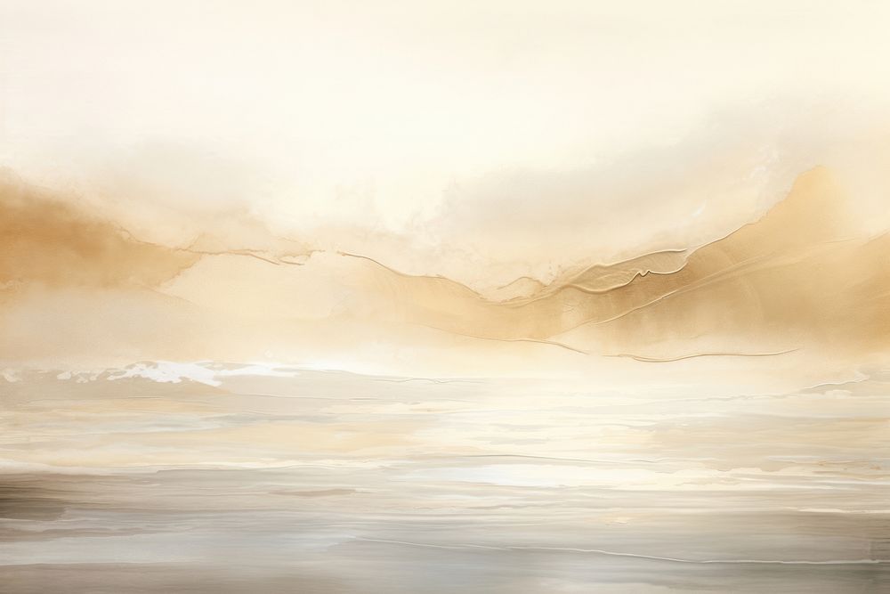 Fog ocean painting nature backgrounds. AI generated Image by rawpixel.