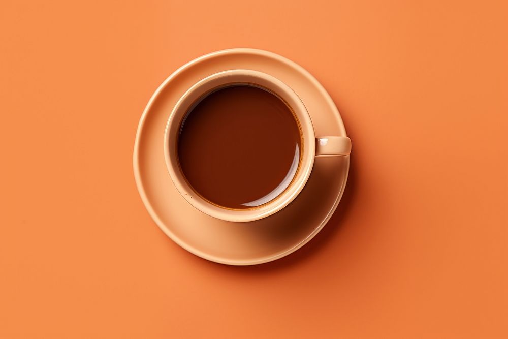 Coffee cup saucer drink brown. AI generated Image by rawpixel.