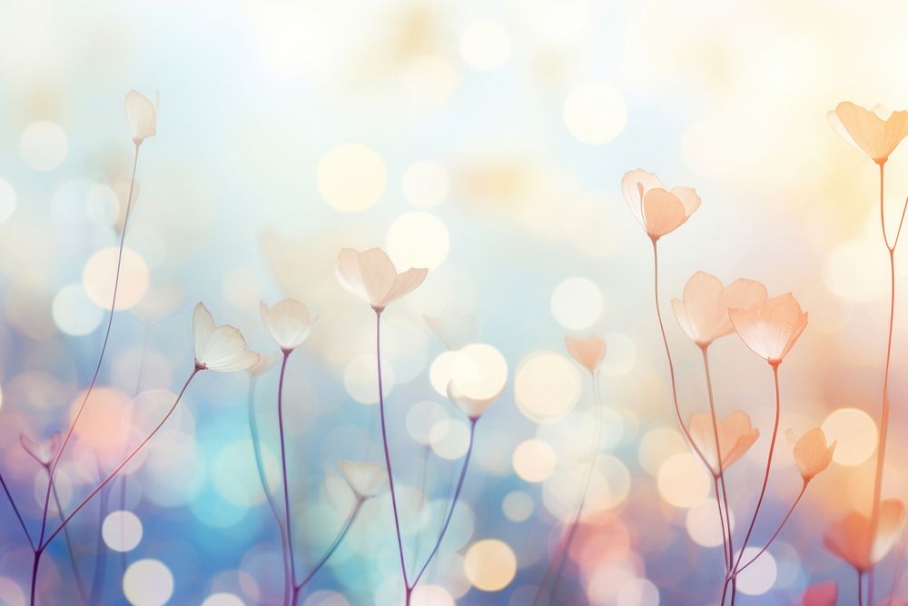 Floral pattern bokeh effect background backgrounds outdoors nature. AI generated Image by rawpixel.