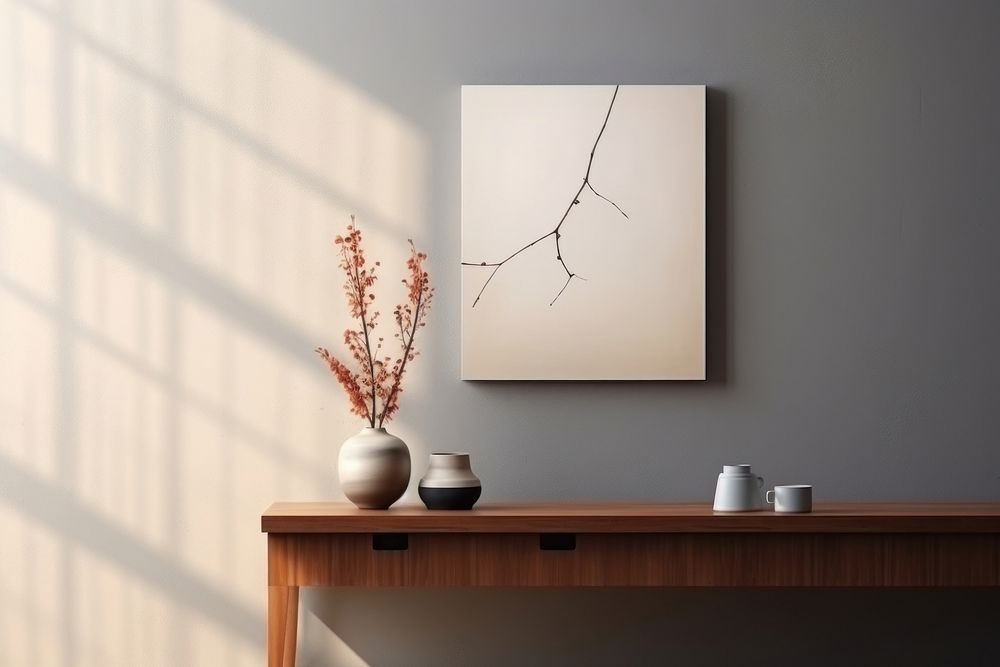 Home decoration furniture table wall. AI generated Image by rawpixel.