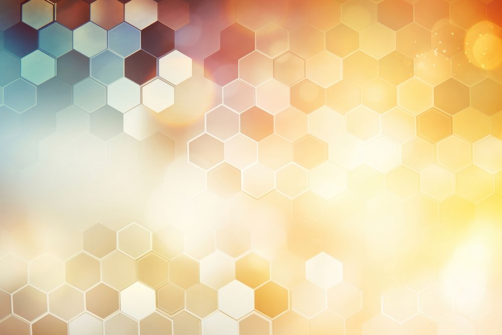 Hexagon pattern bokeh effect background backgrounds light futuristic. AI generated Image by rawpixel.