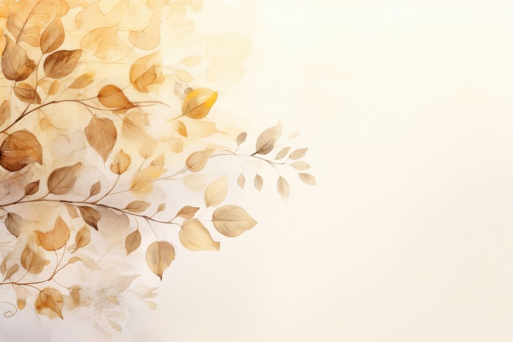 Hint of autumn leaves backgrounds painting pattern. AI generated Image by rawpixel.