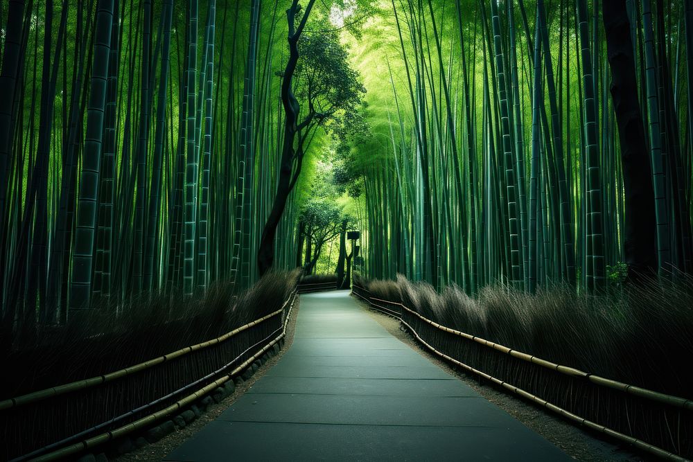 Kyoto bamboo outdoors nature. AI generated Image by rawpixel.