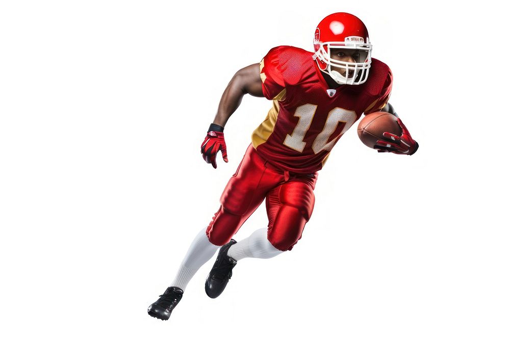 American footballer helmet sports red. AI generated Image by rawpixel.