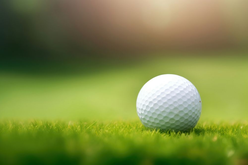 Golf ball on tee outdoors sports grass. AI generated Image by rawpixel.