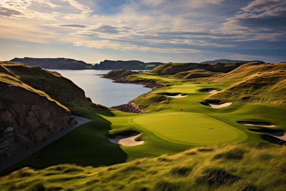 Golf courses in scotland outdoors horizon nature. AI generated Image by rawpixel.