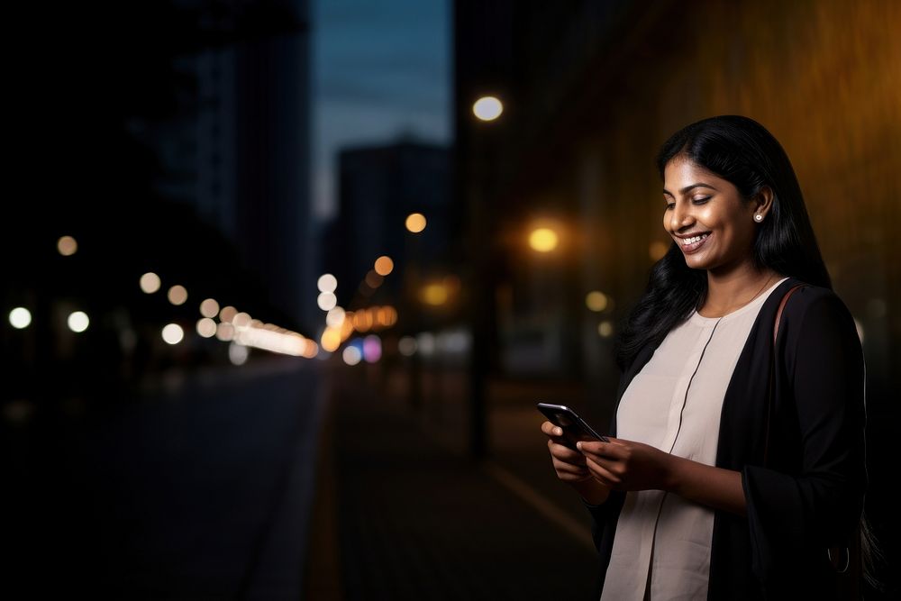 Indian woman smiling adult light architecture. AI generated Image by rawpixel.